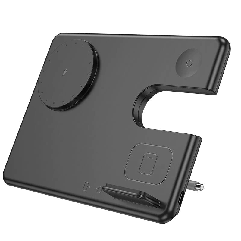 Hoco 3 in 1 15W Magsafe Magnetic Dock Wireless Charger Folding Stand CQ1 Hoco 3 in 1 15W Magsafe Magnetic Dock Wireless Charger Folding Stand CQ1